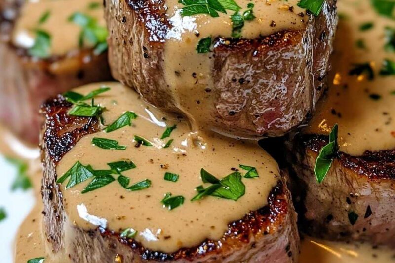 Peppercorn Steak with Creamy Sauce – 1 Easy Gourmet Steak Recipe