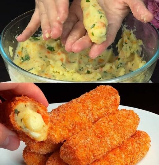 5 Easy Steps to Make Crispy Cheesy Potato Sticks with Garlic Dill Sauce”