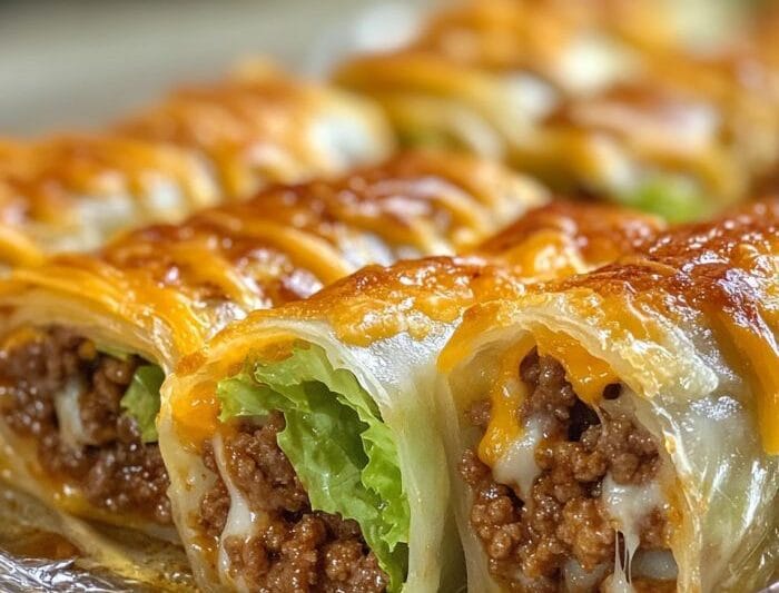 Low Carb Baked Big Mac Rice Paper Roll: A Guilt-Free Fast Food Hack