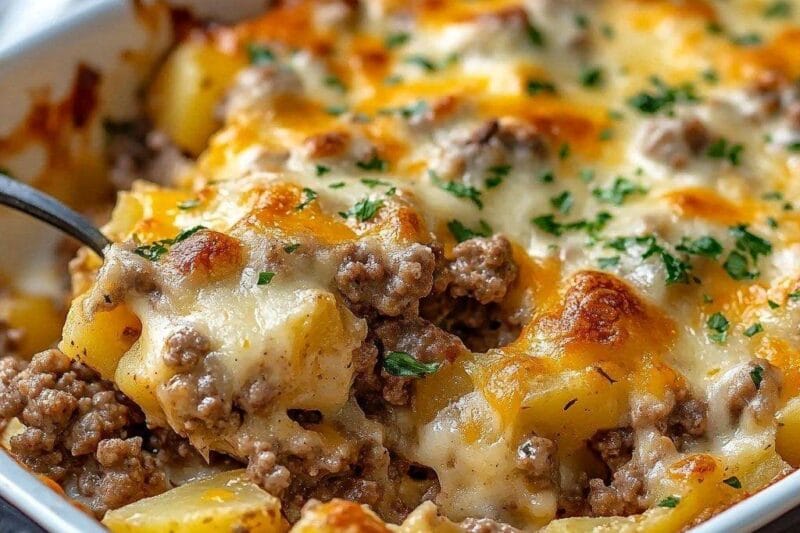 Irresistible Cheesy Hamburger Potato Casserole: A Comfort Food Classic You’ll Crave