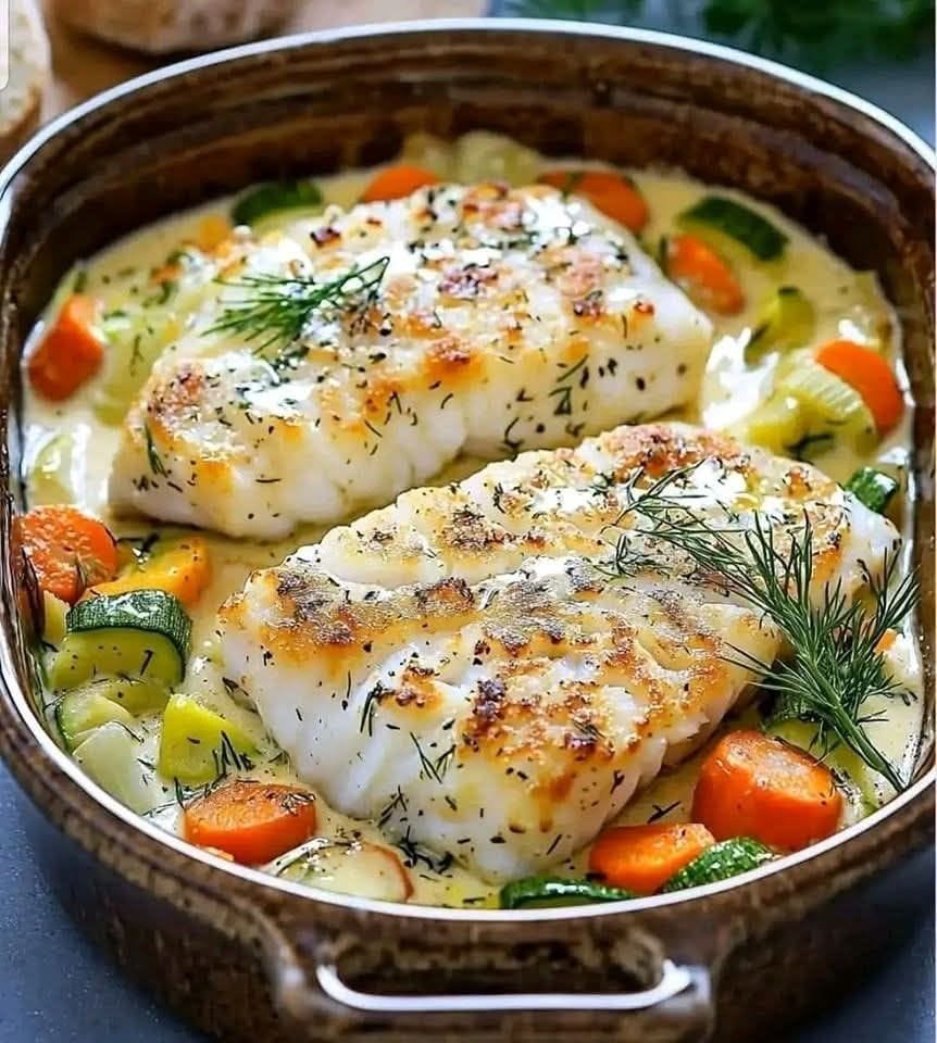 Discover how to make Baked Cod with Vegetables and Creamy Sauce — a flavorful, healthy, and easy recipe that’s perfect for weeknight dinners or special occasions. Packed with nutrients and bursting with flavor!