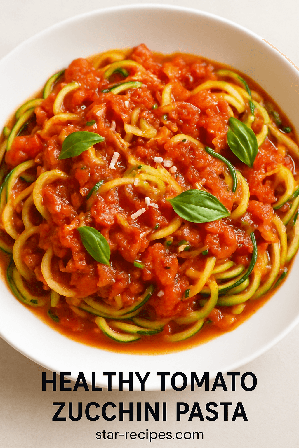 Healthy tomato zucchini pasta, low-calorie pasta recipe, healthy dinner ideas, zucchini noodle recipe, gluten-free pasta dish, veggie-packed pasta, plant-based pasta meal, weight loss pasta recipes