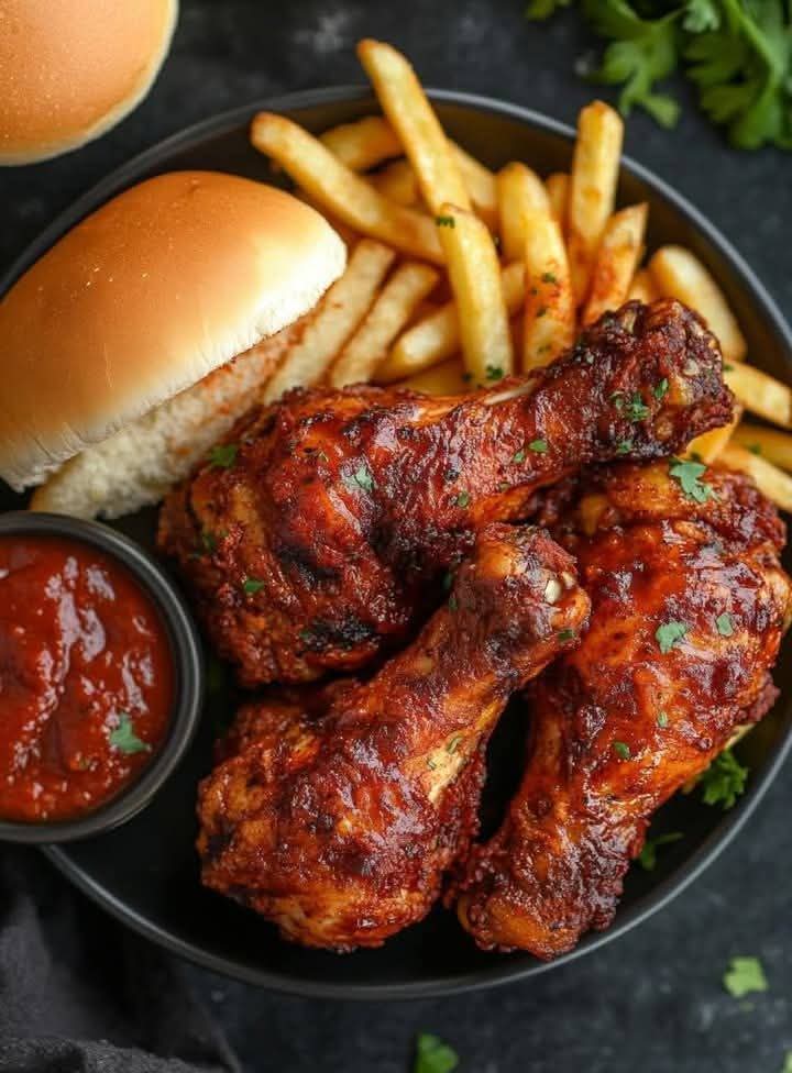 Discover the ultimate BBQ Chicken Drumsticks with Fries & Buns recipe! Perfect for backyard barbecues or cozy dinners, packed with smoky flavor and crispy goodness.